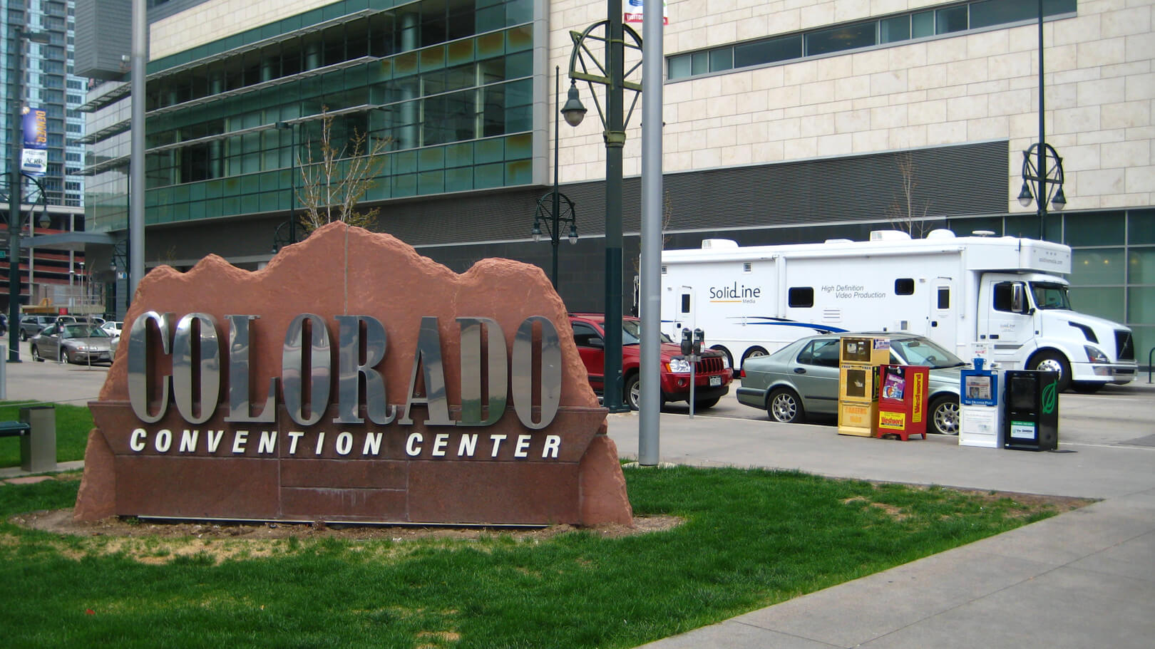Here we have the SolidLine Truck parked outside of the Colorado Convention Center in Denver, CO