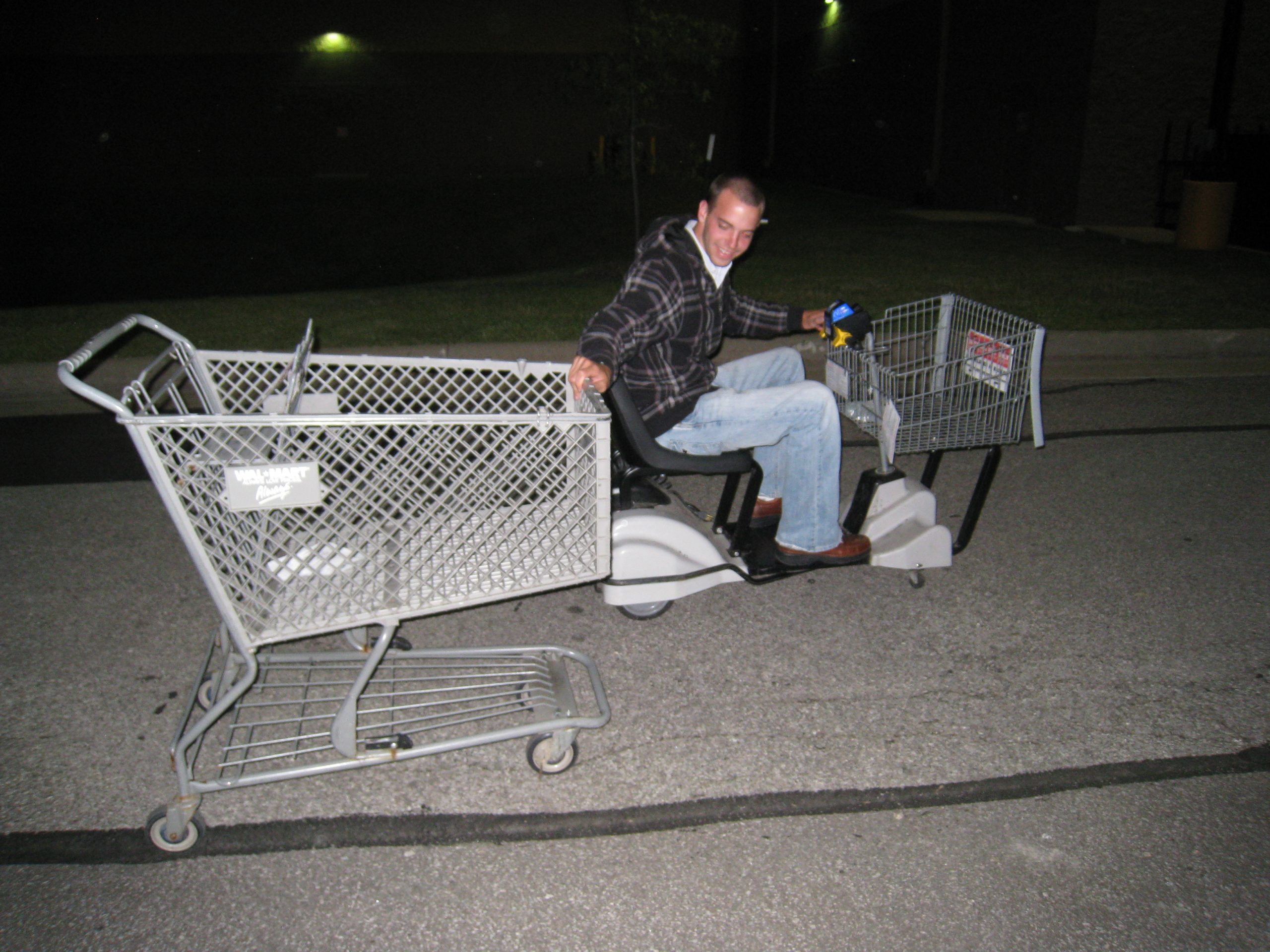 Carts They made me take the carts back to WalMart after loading truck