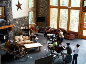 Shooting a documentary interview in Telluride, CO. We had to work with the staff to shut the lodge lobby down for 2 hours to conduct this interview.